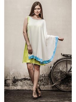 CHHAYA MEHROTRA - Double Layer Cape Style Tunic with Slip