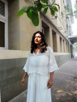 WHY SO BLUE - Dove Solid/Plain White Women Top