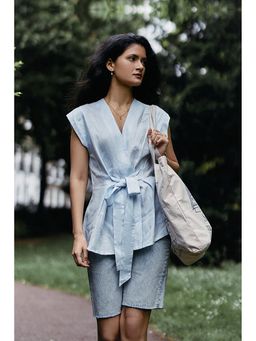 Reistor - Power Moves Short Sleeve In Blue Top