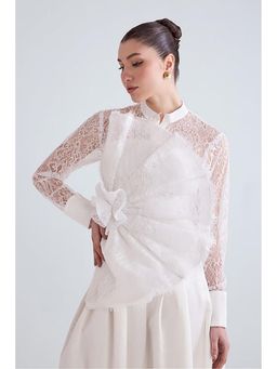 ZABELLA - Afra White Lace Shirt and Top