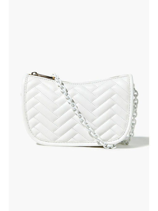 Forever 21 white sling bag clearance
