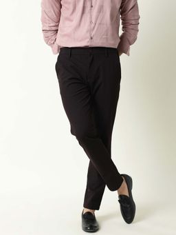 Rare Rabbit - Travel-22 Maroon Casual Trousers