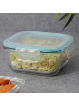HomeTown - Robust Glass Square Container with PP Lid 520 ml in Transparent