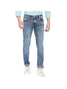 Spykar - Light Blue Mid Rise Regular Fit Jeans