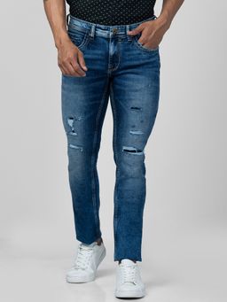Spykar - Mid Blue Low Rise Slim Fit Jeans