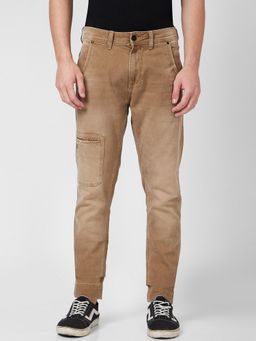 Spykar - Brown Mid Rise Regular Fit Jeans