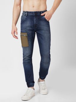 Spykar - Dark Blue High Rise Regular Fit Jeans