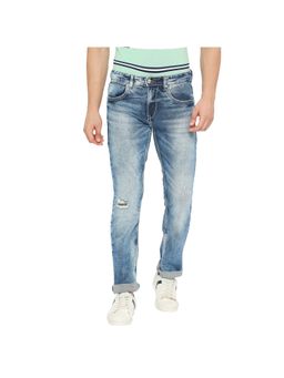 Spykar - Mid Blue Mid Rise Regular Fit Jeans