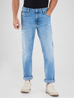 Spykar - Blue Regular Fit Mid Rise Jeans for Men
