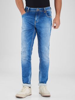 Spykar - Blue Slim Fit Mid Rise Jeans for Men