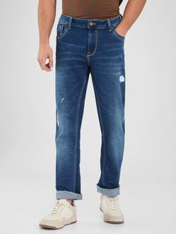 Spykar - Blue Regular Fit Mid Rise Jeans for Men