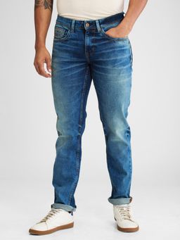 Spykar - Blue Slim Fit Mid Rise Jeans for Men
