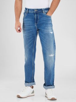 Spykar - Blue Comfort Fit Mid Rise Jeans for Men