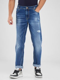 Spykar - Blue Regular Fit Mid Rise Jeans for Men