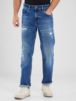 Spykar - Blue Comfort Fit Mid Rise Jeans for Men