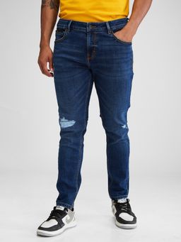 Spykar - Blue Slim Fit Mid Rise Jeans for Men