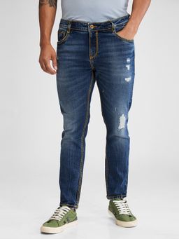 Spykar - Blue Slim Fit Mid Rise Jeans for Men