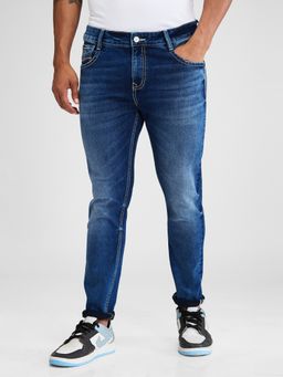Spykar - Blue Slim Fit Mid Rise Jeans for Men
