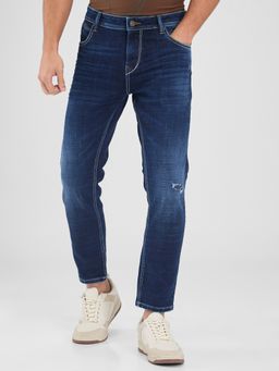 Spykar - Blue Slim Fit Mid Rise Straight Jeans for Men