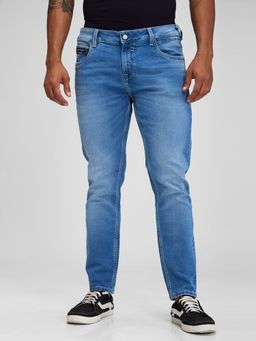 Spykar - Blue Slim Fit Mid Rise Jeans for Men