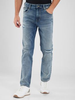 Spykar - Blue Comfort Fit Mid Rise Jeans for Men