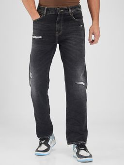 Spykar - Black Comfort Fit Mid Rise Jeans for Men