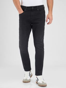 Spykar - Black Slim Fit Mid Rise Jeans for Men