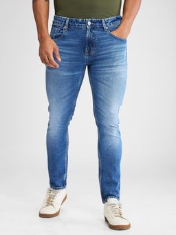 Spykar - Blue Slim Fit Mid Rise Skinny Jeans for Men