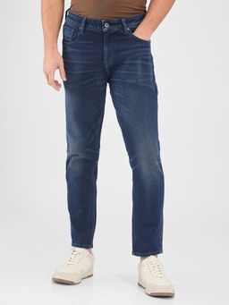 Spykar - Navy Blue Slim Fit Mid Rise Jeans for Men