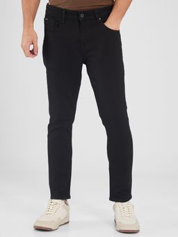 Spykar - Black Slim Fit Mid Rise Jeans for Men