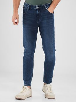 Spykar - Navy Blue Regular Fit Mid Rise Jeans for Men