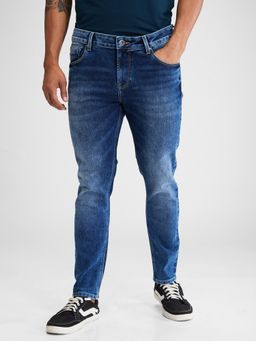 Spykar - Navy Blue Slim Fit Mid Rise Jeans for Men