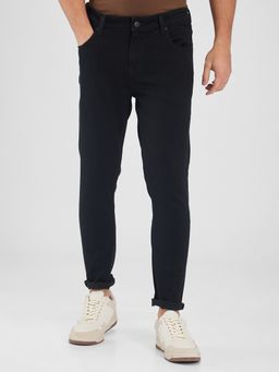 Spykar - Black Slim Fit Mid Rise Jeans for Men