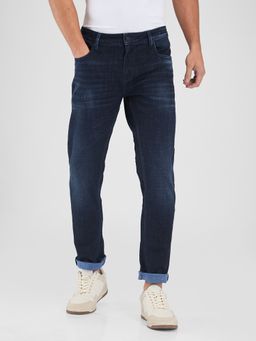 Spykar - Navy Blue Slim Fit Mid Rise Jeans for Men