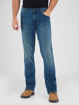 Spykar - Blue Boot Cut Mid Rise Jeans for Men