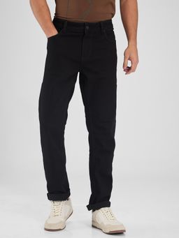 Spykar - Black Comfort Fit Mid Rise Jeans for Men