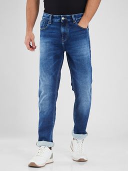 Spykar - Blue Comfort Fit Mid Rise Jeans for Men