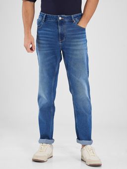Spykar - Blue Comfort Fit Mid Rise Jeans for Men