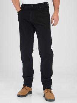 Spykar - Black Comfort Fit Mid Rise Jeans for Men