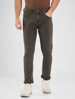 Spykar - Brown Slim Fit Mid Rise Jeans for Men