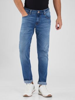 Spykar - Blue Slim Fit Mid Rise Jeans for Men