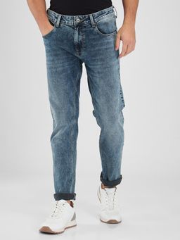 Spykar - Blue Slim Fit Mid Rise Jeans for Men