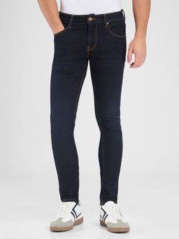 Spykar - Navy Blue Skinny Slim Fit Mid Rise Jeans for Men