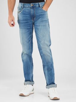 Spykar - Blue Regular Fit Mid Rise Jeans for Men