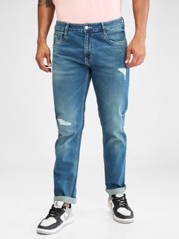 Spykar - Blue Comfort Fit Mid Rise Jeans for Men