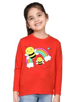 Nusyl - Girl Cartoon Printed Full Sleeves T-shirt