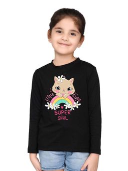 Nusyl - Girl Cartoon Printed Full Sleeves T-shirt