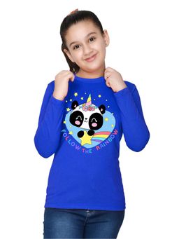 Nusyl - Girl Unicorn Panda Printed Full Sleeves T-shirt