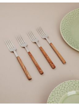 Fabindia - Natural Aakarik Dinner Fork Set of 4