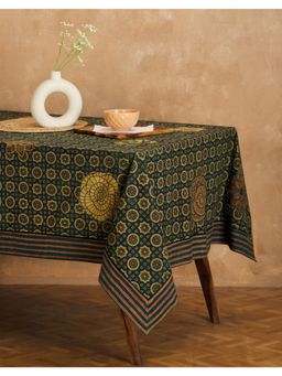 Fabindia - Brown Ipshita Cotton Table Cover (6 Seater)